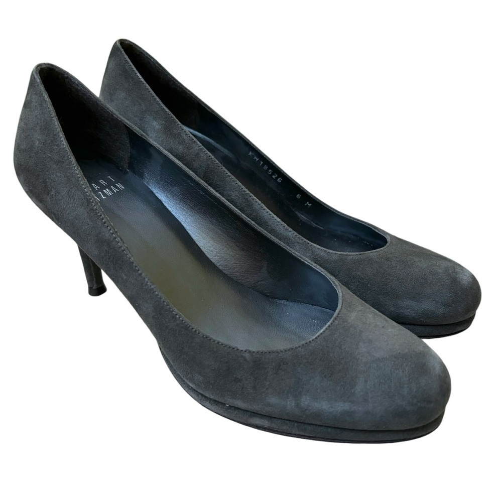 Stuart Weitzman heels gray suede 3” heel pumps size US 6 women’s